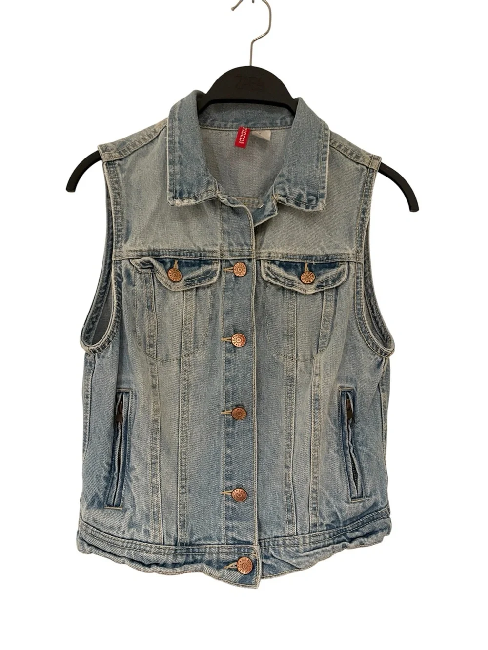 H&M Divided Light Blue Denim Vest - Picture 1 of 3